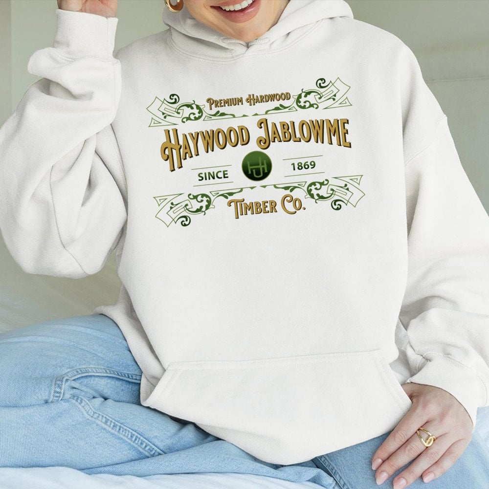 Haywood Jablowme Timber Co. Hoodie | Funny Woodworker Graphic Design | Premium Cotton Blend | Gift For Men And Women Who Love