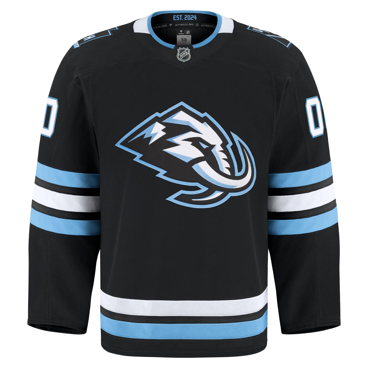 Utah Mammoth Fanatics Black Home Authentic Pro Custom Jersey