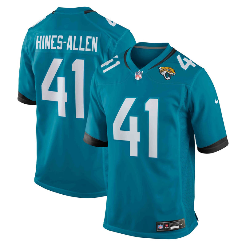 Jacksonville Jaguars Josh Hines-Allen Teal jersey – view 1