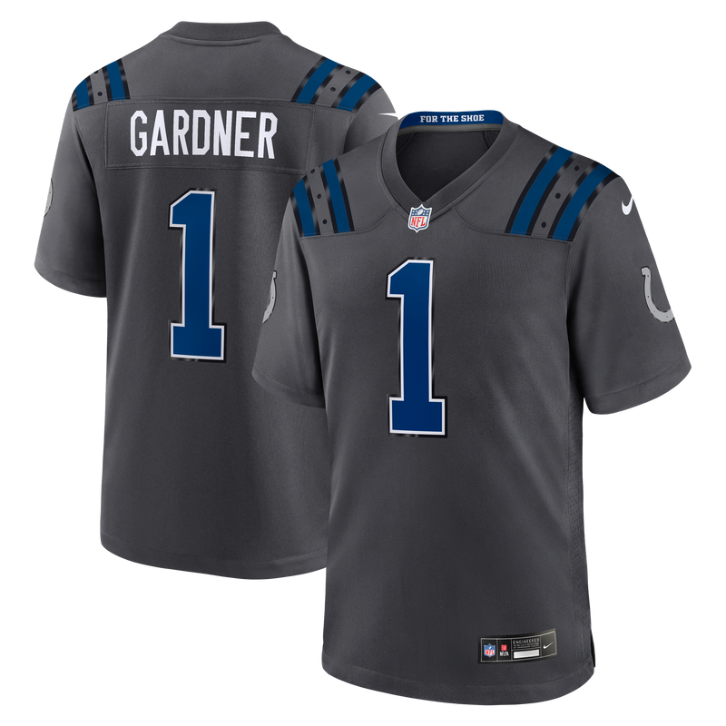 Indianapolis Colts Ahmad Sauce Gardner Nike Anthracite 2026 Rivalries Collection Game Jersey