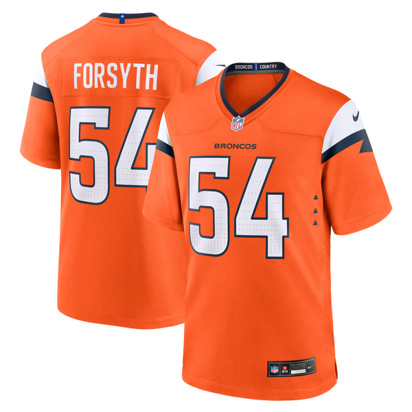 Denver Broncos Alex Forsyth Nike Orange Team Game Jersey