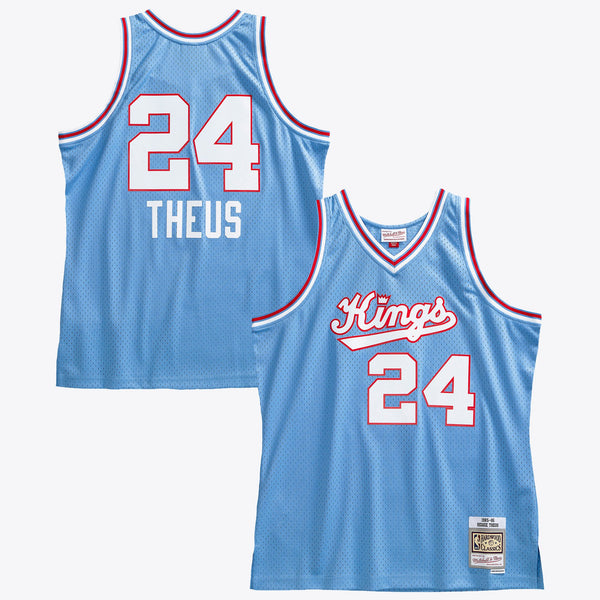Sacramento Kings Mitchell & Ness Reggie Theus 1985 Swingman Authentic Jersey - Light Blue