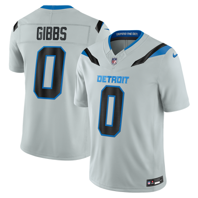 Detroit Lions Jahmyr Gibbs Nike Silver 2026 Rivalries Collection Printed Limited Jersey