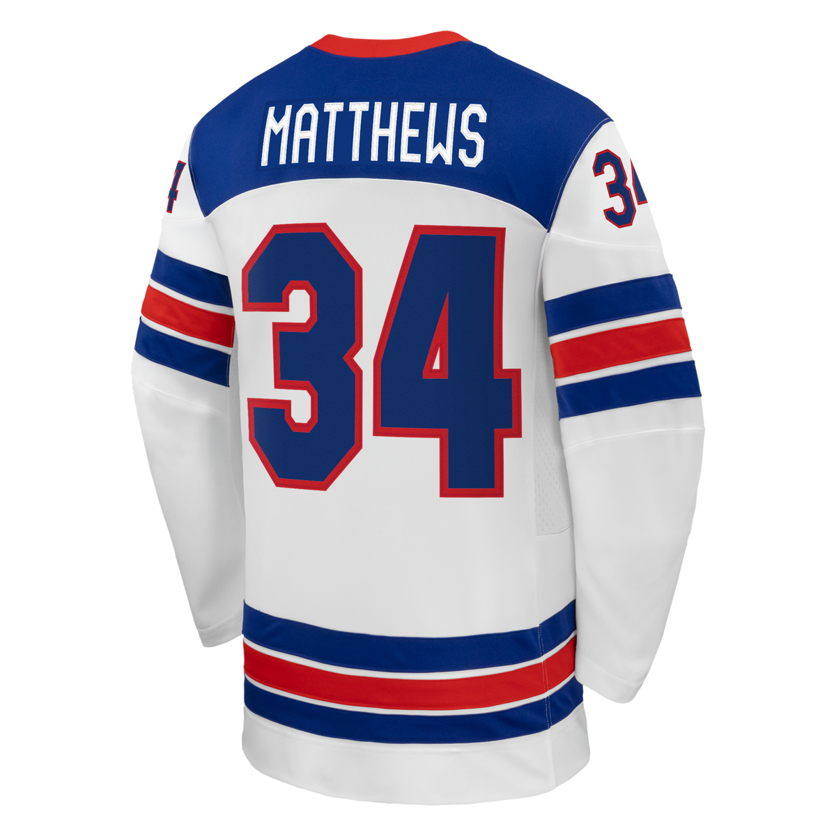 Auston Matthews Nike White US Hockey 2026 Away Replica Jersey