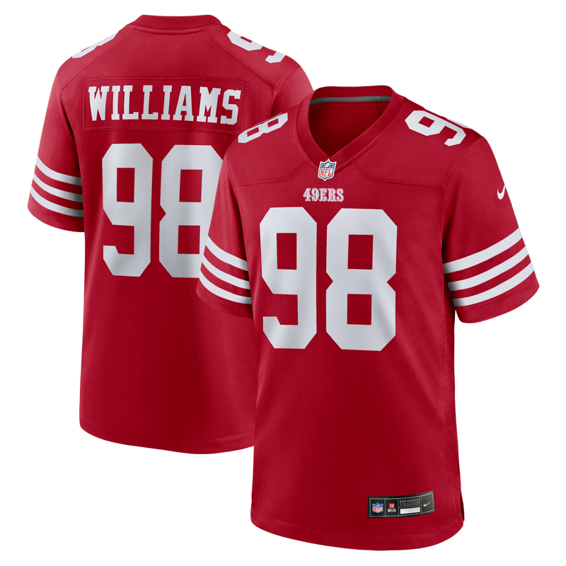 San Francisco 49ers Mykel Williams Scarlet jersey – view 1