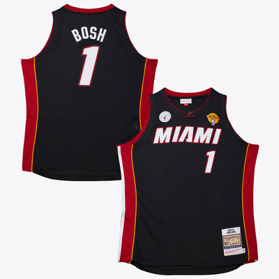 Miami Heat Mitchell & Ness Chris Bosh 2012 Road Finals Authentic Jersey - Black