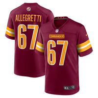 Washington Commanders Nick Allegretti Burgundy jersey – view 1