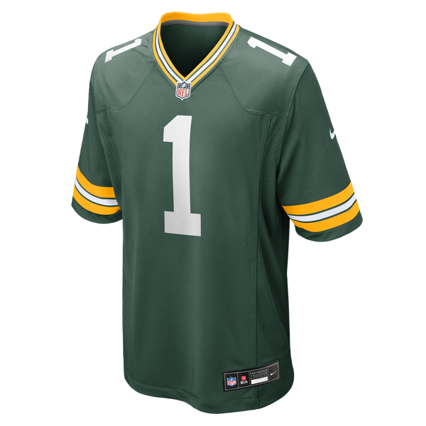 Green Bay Packers Number 1 Groom Nike Green Game Jersey