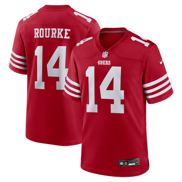 San Francisco 49ers Kurtis Rourke Nike Scarlet Team Game Jersey