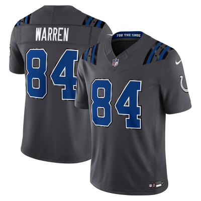 Indianapolis Colts Tyler Warren Nike Anthracite 2026 Rivalries Collection Printed Limited Jersey