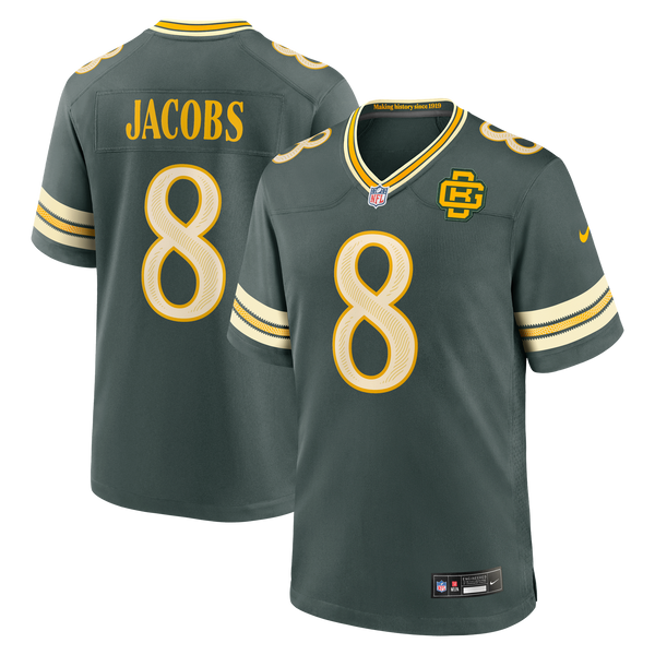 Green Bay Packers Josh Jacobs Nike Green 2026 Rivalries Collection Game Jersey