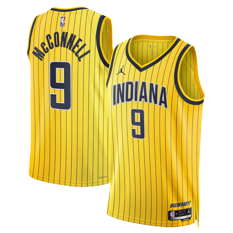Indiana Pacers Jordan Brand Replica Statement Edition Swingman Jersey - Gold - T.J. McConnell -