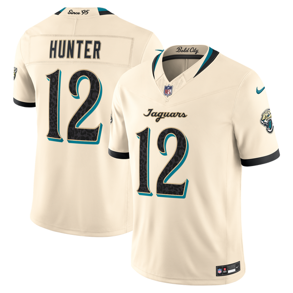 Jacksonville Jaguars Travis Hunter Nike Natural 2026 Rivalries Collection Printed Limited Jersey