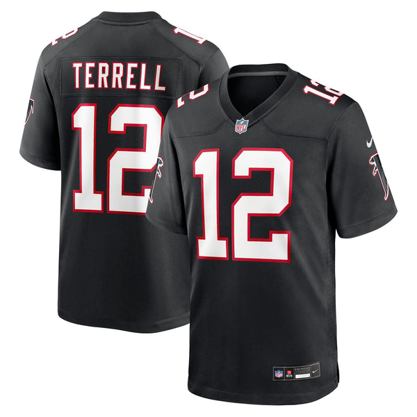 Atlanta Falcons Avieon Terrell Nike Black Alternate Throwback Game Jersey