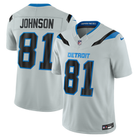Detroit Lions Calvin Johnson Nike Silver 2026 Rivalries Collection Printed Limited Jersey