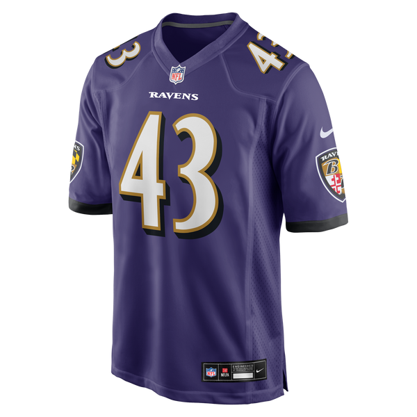 Baltimore Ravens Justice Hill Nike Purple Game Jersey