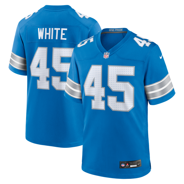 Detroit Lions Devin White Nike Blue Team Game Jersey