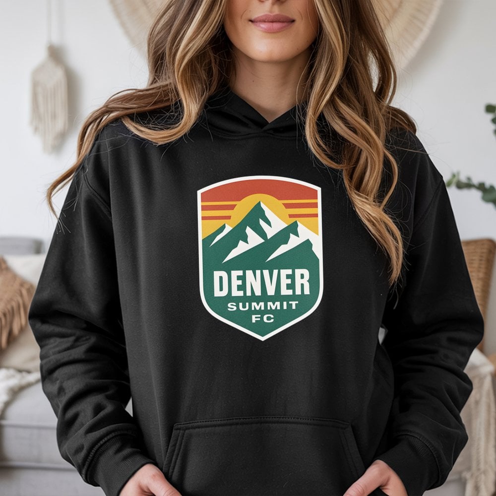 Denver Colorado Hoodie | Retro Mountain Peak Graphic | Premium Cotton Blend | Gift for Hikers and Travel Lovers