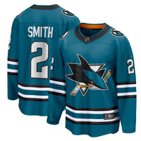 San Jose Sharks Will Smith Fanatics Teal Home Breakaway Jersey