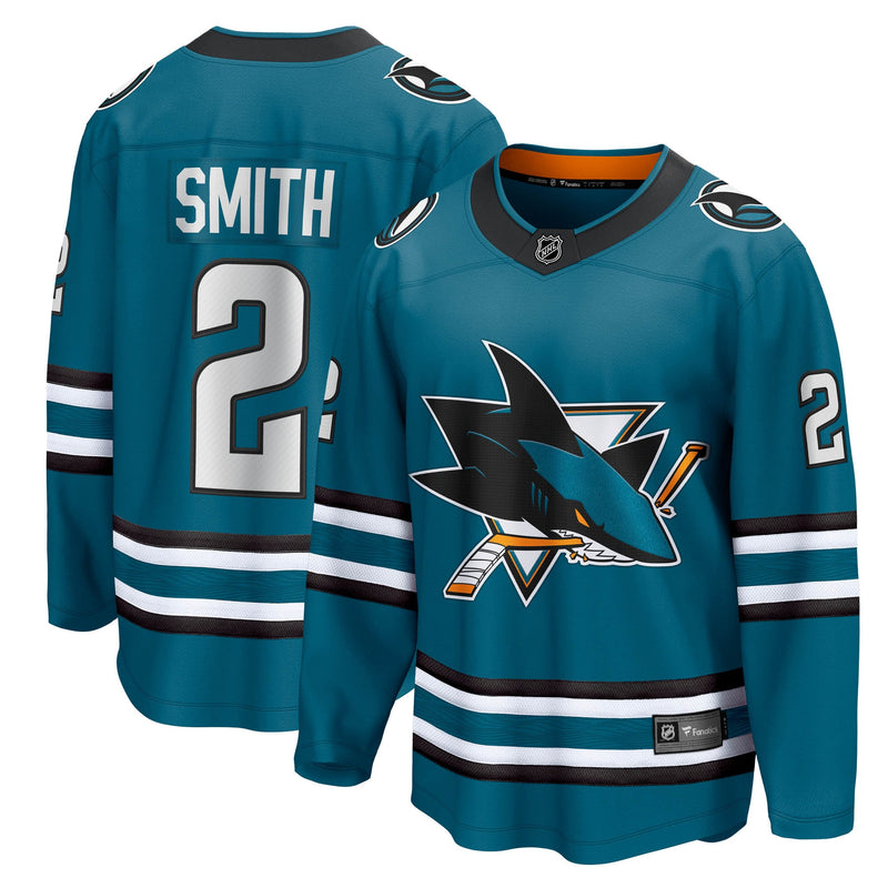 San Jose Sharks Will Smith Fanatics Teal Home Breakaway Jersey