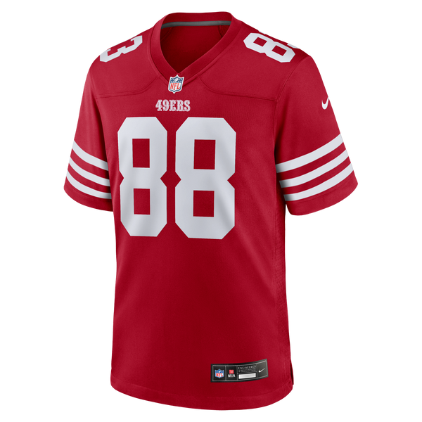 San Francisco 49ers Jake Tonges Nike Scarlet Team Game Jersey