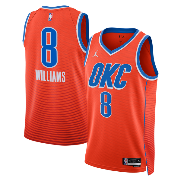Oklahoma City Thunder Jordan Brand Statement Edition Swingman Jersey - Orange - Jalen Williams -