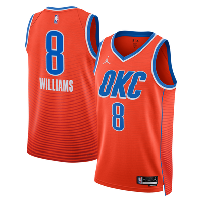 Oklahoma City Thunder Jordan Brand Statement Edition Swingman Jersey - Orange - Jalen Williams -