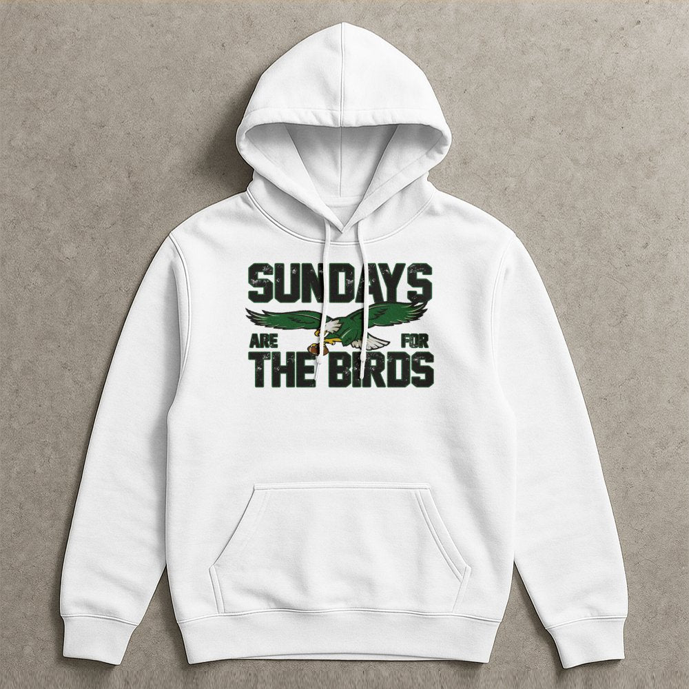 Philadelphia Football Hoodie | Sundays Are For The Birds Graphic | Premium Cotton Blend Unisex Sweatshirt | Gift for Philly S