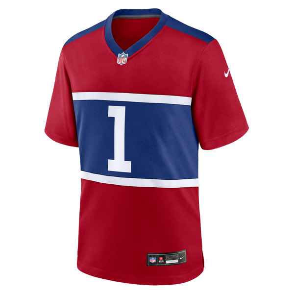 New York Giants Malik Nabers Nike Century Red Alternate Game Jersey