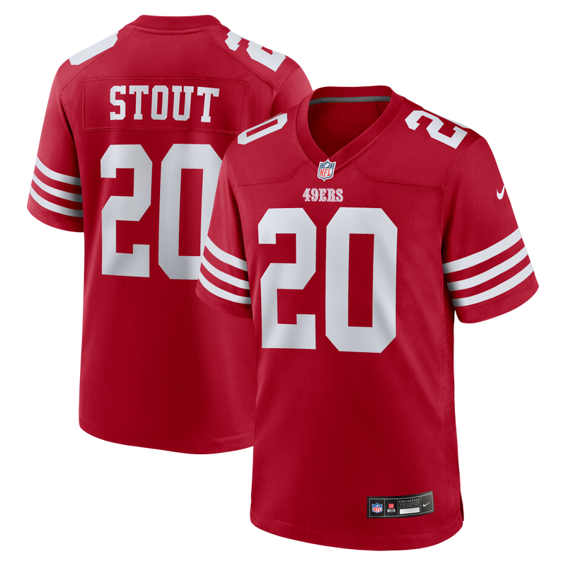 San Francisco 49ers Upton Stout Scarlet jersey – view 1