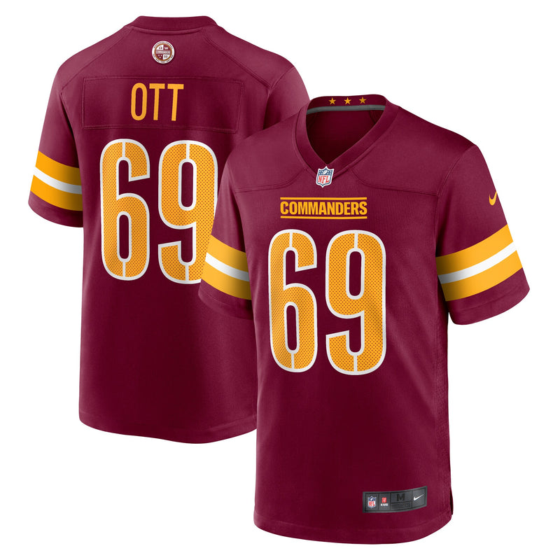 Washington Commanders Tyler Ott Burgundy jersey – view 1