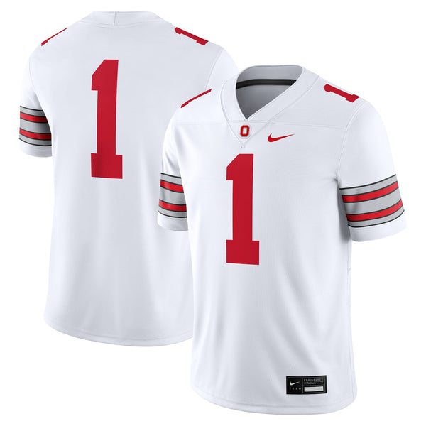 #1 Ohio State Buckeyes Nike Road Game Football Jersey - White