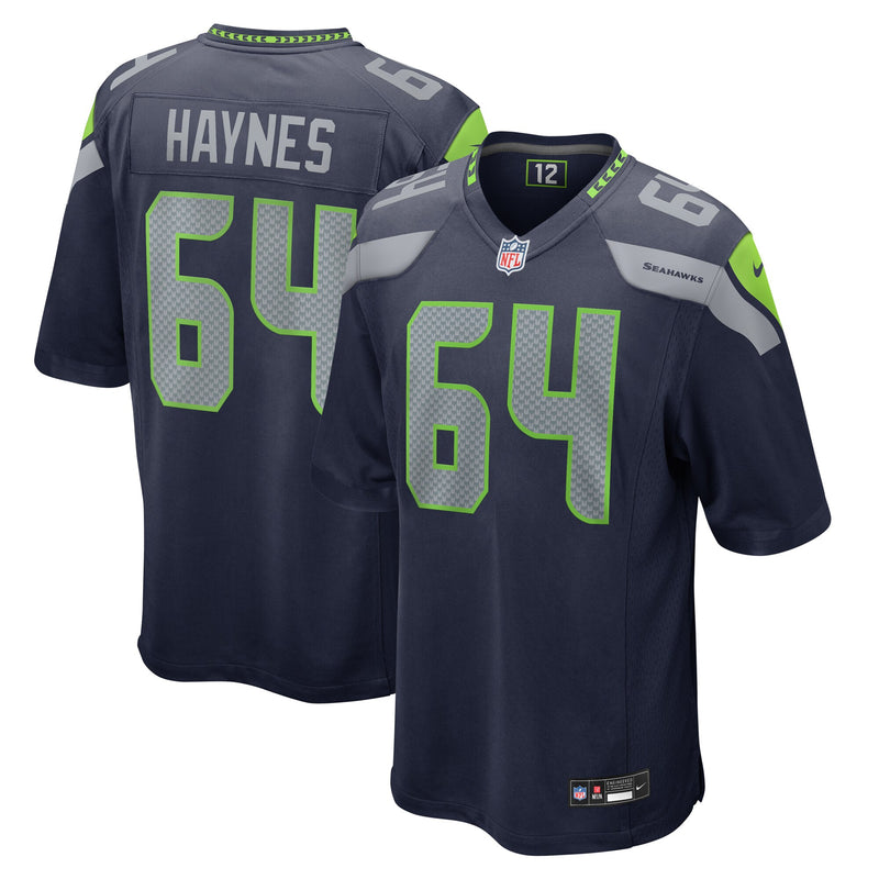Seattle Seahawks Christian Haynes Navy jersey – view 1