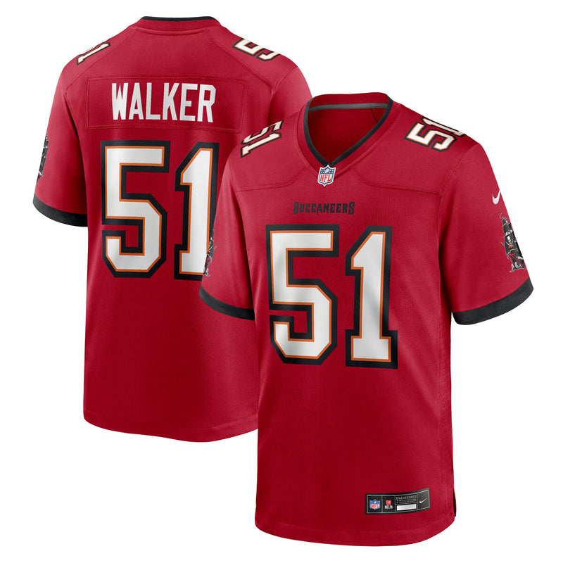 Tampa Bay Buccaneers David Walker Red jersey – view 1