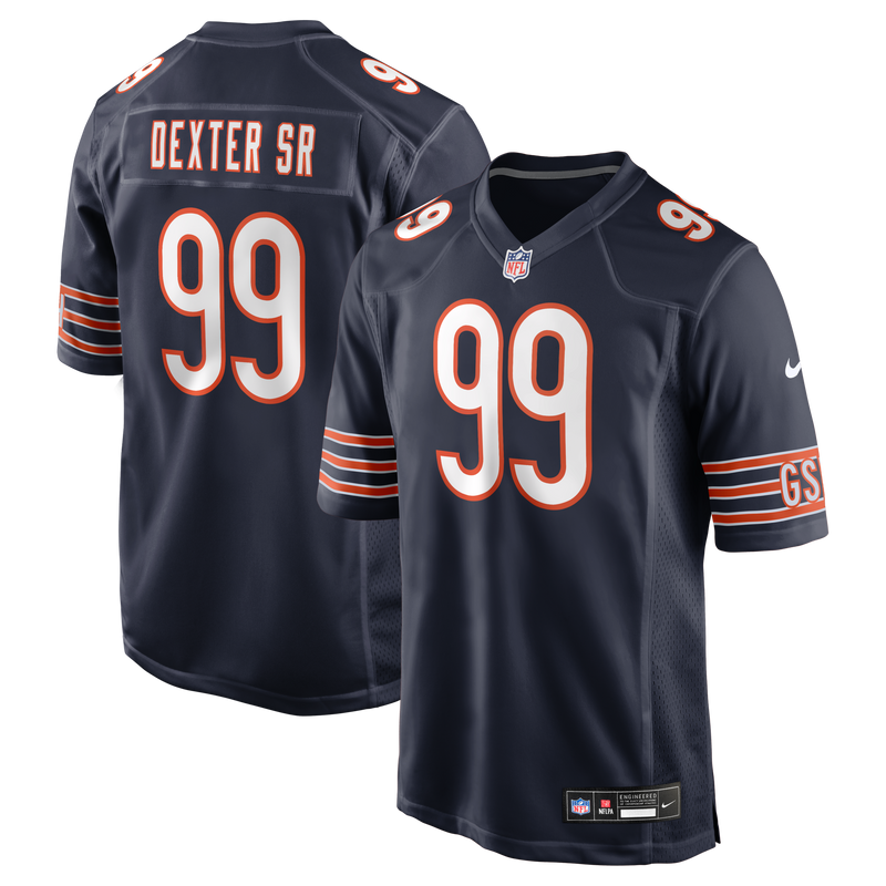Chicago Bears Gervon Dexter Sr. Navy jersey – view 1