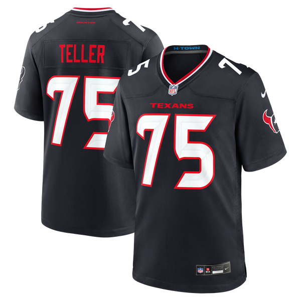 Houston Texans Wyatt Teller Nike Navy Team Game Jersey