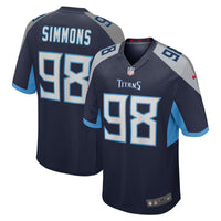 Tennessee Titans Jeffery Simmons Navy jersey – view 1