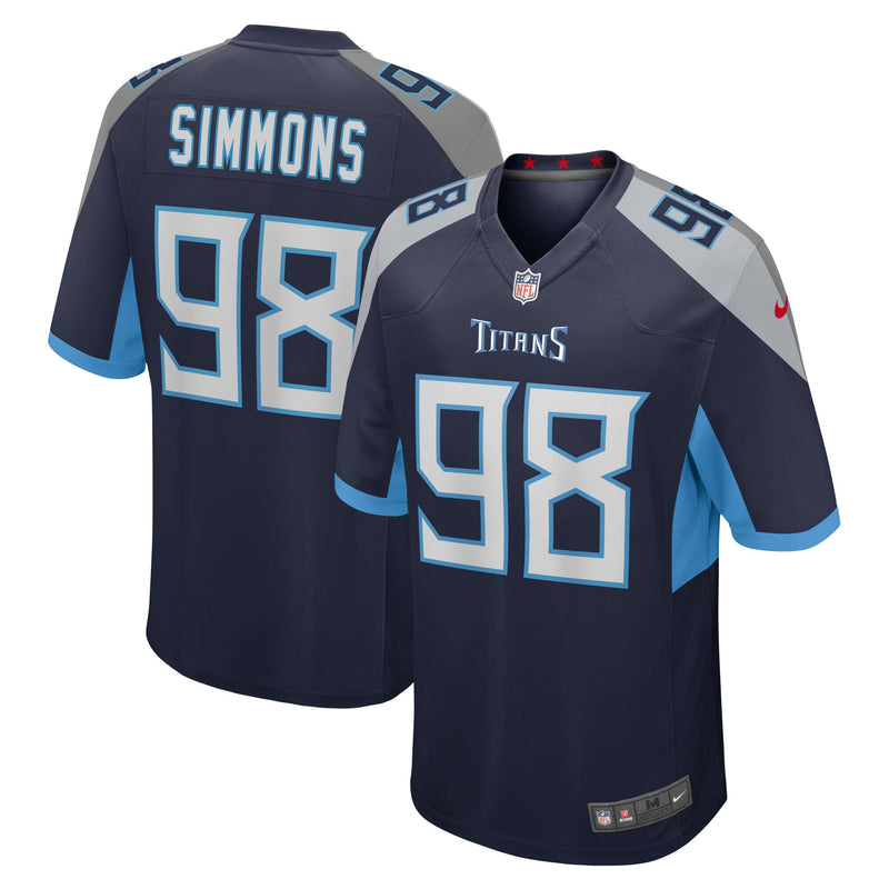 Tennessee Titans Jeffery Simmons Navy jersey – view 1