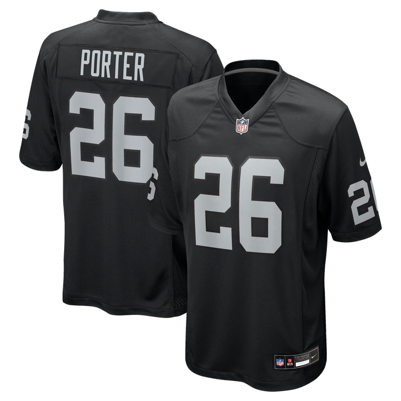Las Vegas Raiders Darien Porter Black jersey – view 1