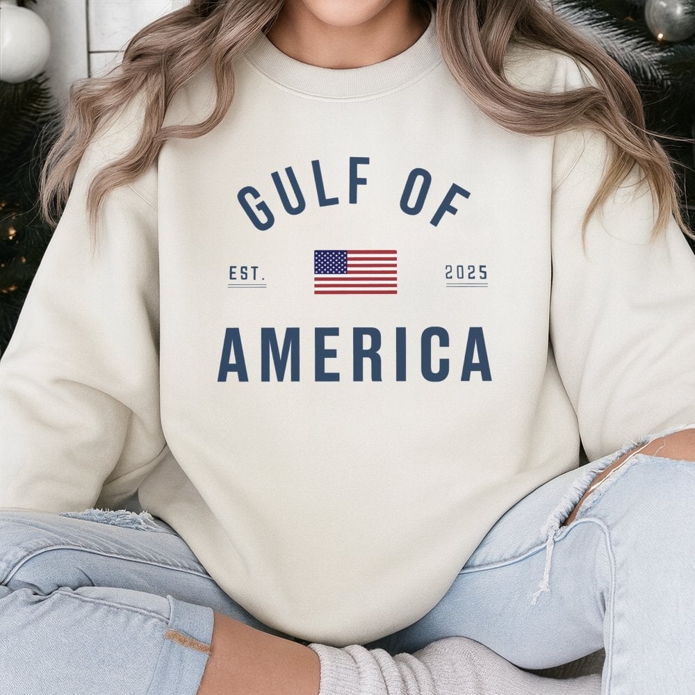 Gulf of America Sweatshirt | Vintage Patriotic Est. 2025 Graphic | Premium Cotton Blend | Unisex USA Pride Gift for Men and W