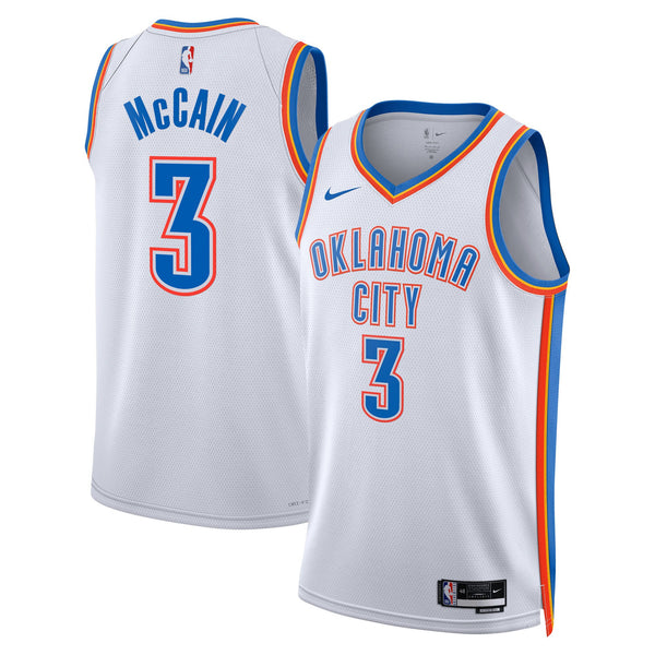 Oklahoma City Thunder Nike Association Edition Swingman Jersey - White - Jared McCain -