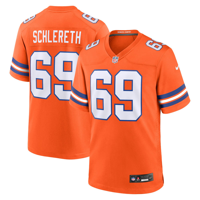 Denver Broncos Mark Schlereth Orange jersey – view 1