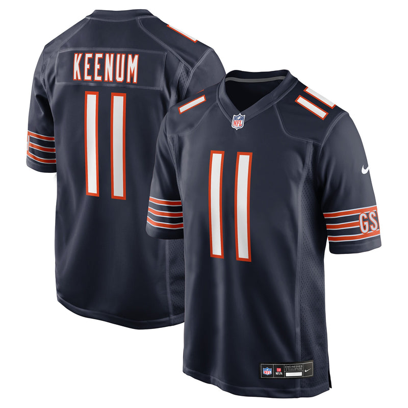 Chicago Bears Case Keenum Navy jersey – view 1