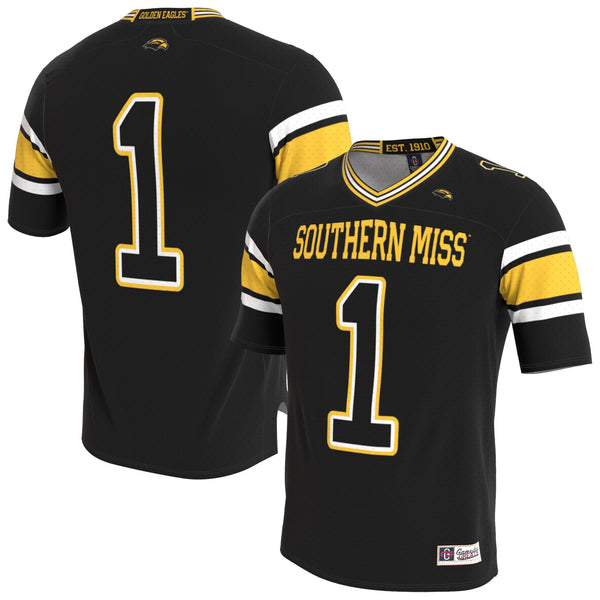 Southern Miss Golden Eagles GameDay Greats Lightweight Collegiate Football Blackout Fashion Jersey - Black