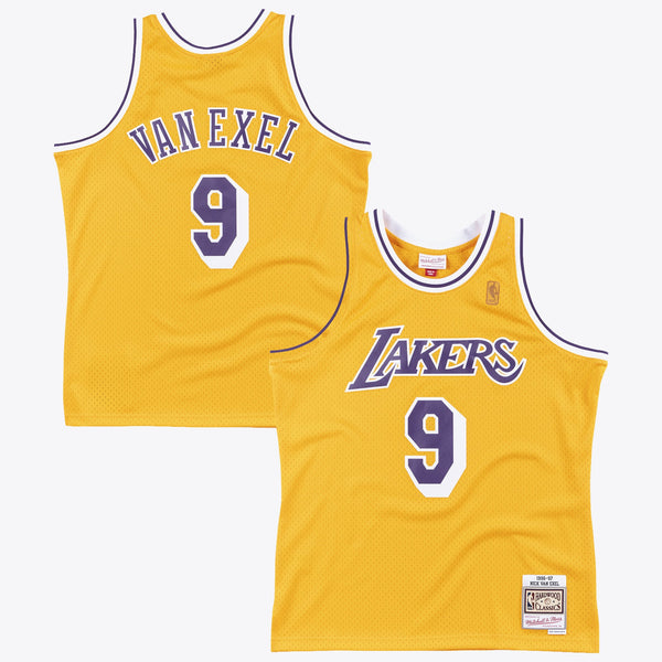 Los Angeles Lakers Mitchell & Ness Nick Van Exel 1996 Swingman Authentic Jersey - Light Gold