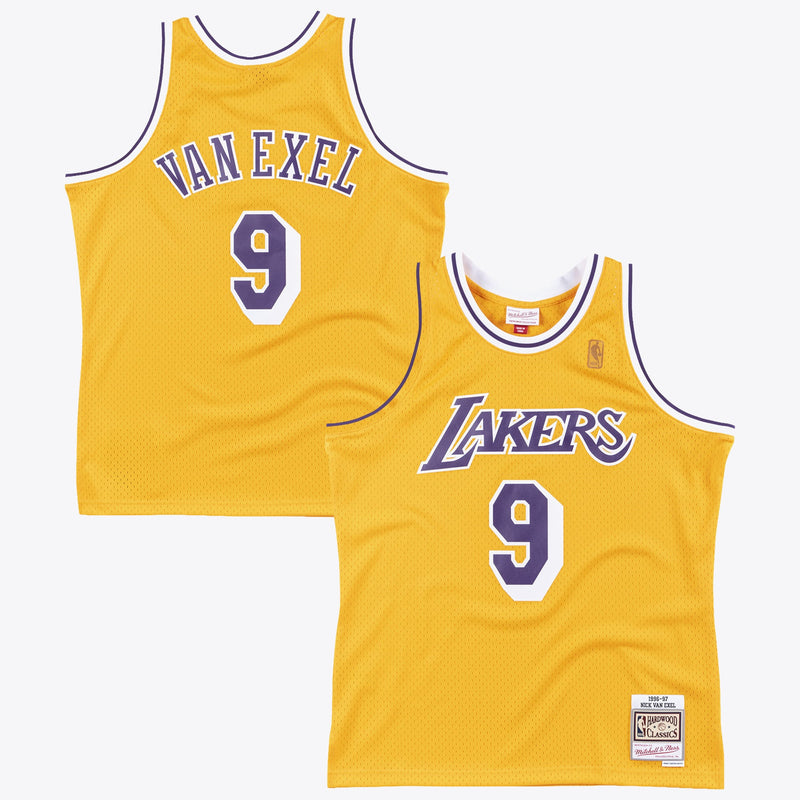 Los Angeles Lakers Mitchell & Ness Nick Van Exel 1996 Swingman Authentic Jersey - Light Gold