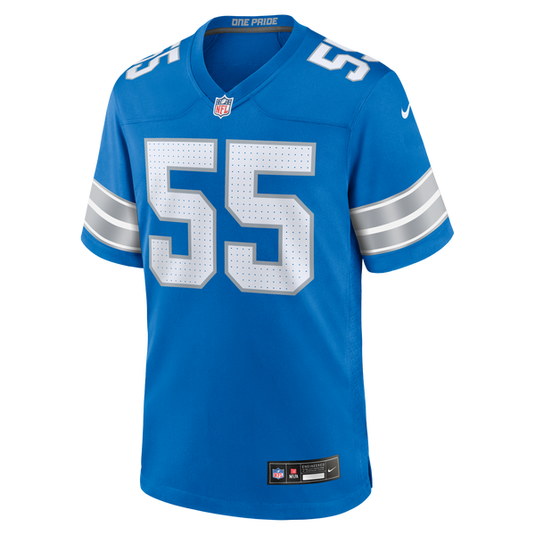 Detroit Lions Derrick Barnes Nike Blue Team Game Jersey