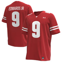 Billy Edwards Jr Wisconsin Badgers Under Armour Home NIL Football Replica Jersey - Red