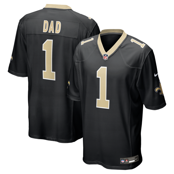 New Orleans Saints Number 1 Dad Nike Black Game Jersey