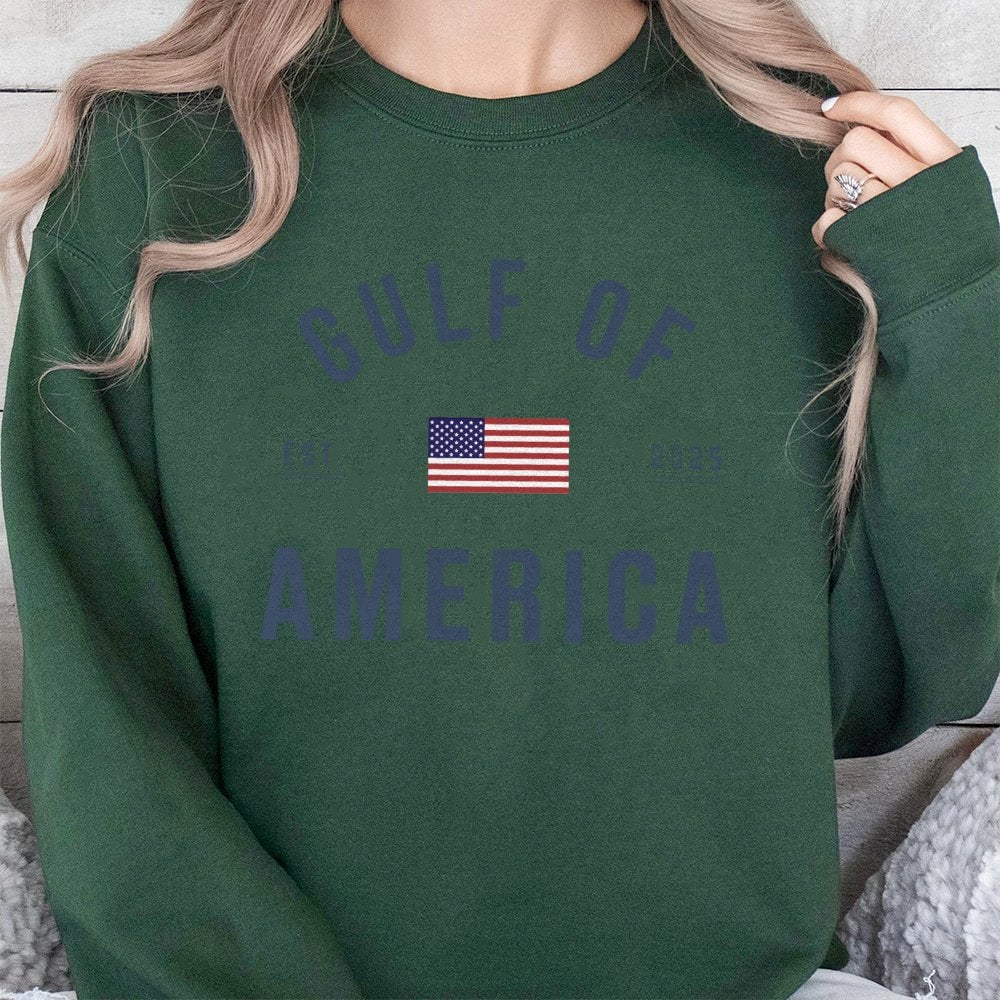Gulf of America Sweatshirt | Vintage Patriotic Est. 2025 Graphic | Premium Cotton Blend | Unisex USA Pride Gift for Men and W